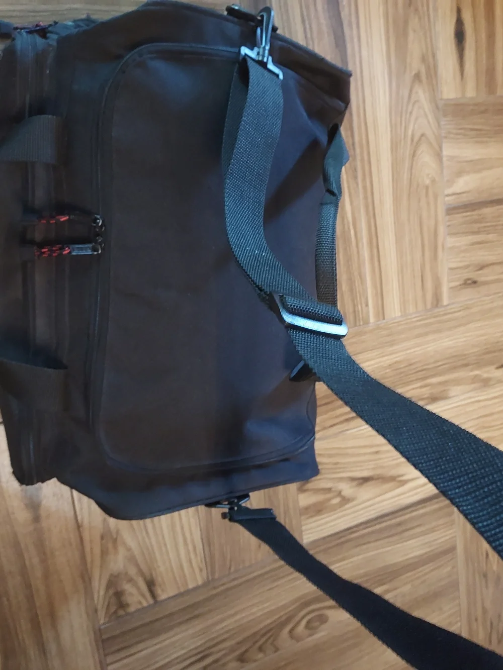 Men's Black Canvad Travel Duffle Bag - Everyday Carry. Airline Overhead .